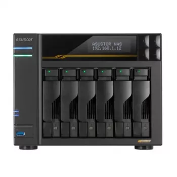 Asustor LOCKERSTOR 6 Gen3 (AS6806T) NAS Sobremesa AMD Ryzen V3C14 16 GB DDR5 ADM Negro