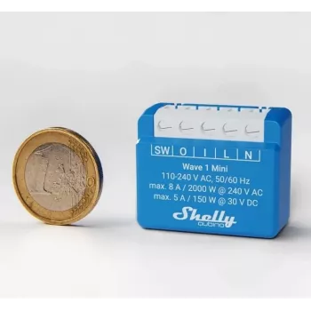Interruptor inteligente Shelly Qubino Wave 1 Mini LR Z-Wave azul