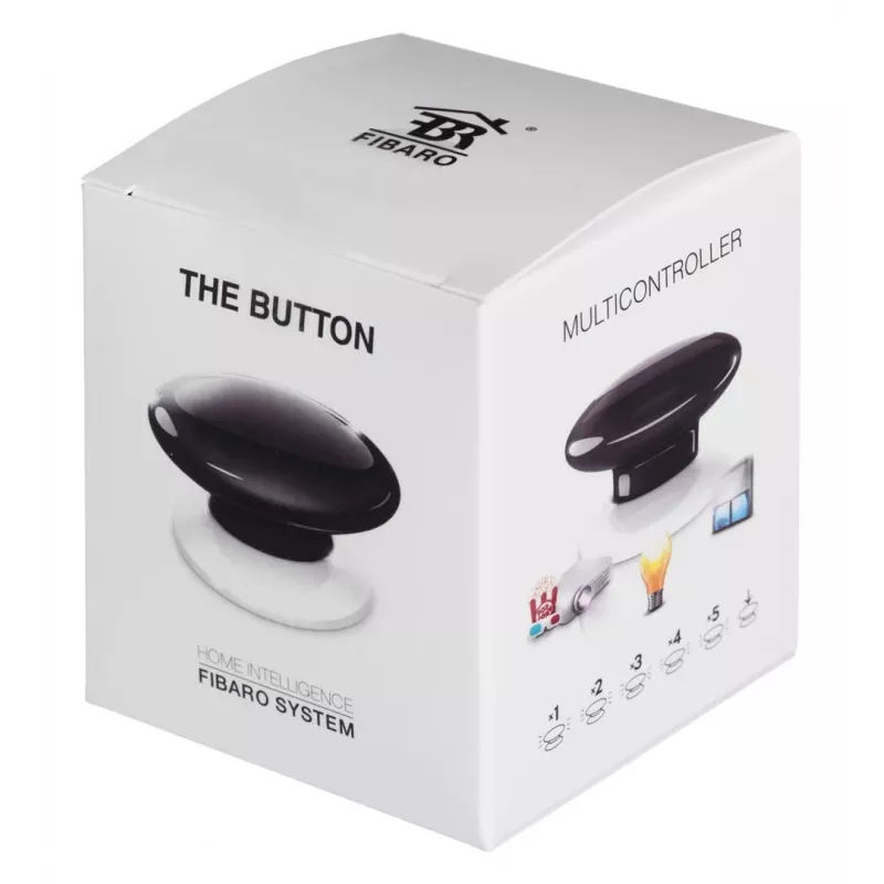 Fibaro The Button Negro Botón de pánico alarma inalámbrica