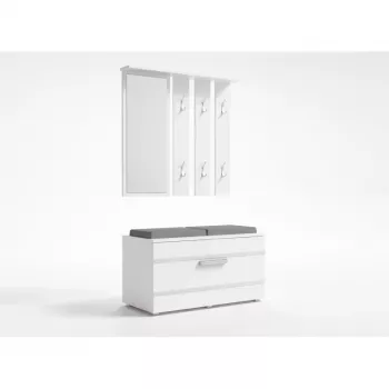 Armario superior para recibidor e shop GAR OPAL BIEL — blanco, 1 puerta batiente
