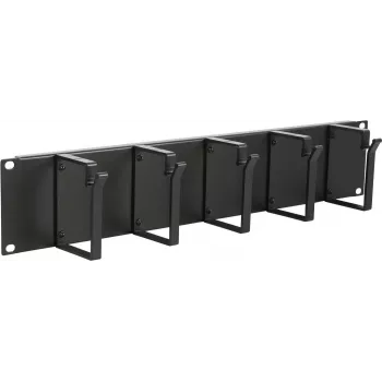 Panel de gestión de cables LOGON RAO105BL negro aluminio 48,3 cm