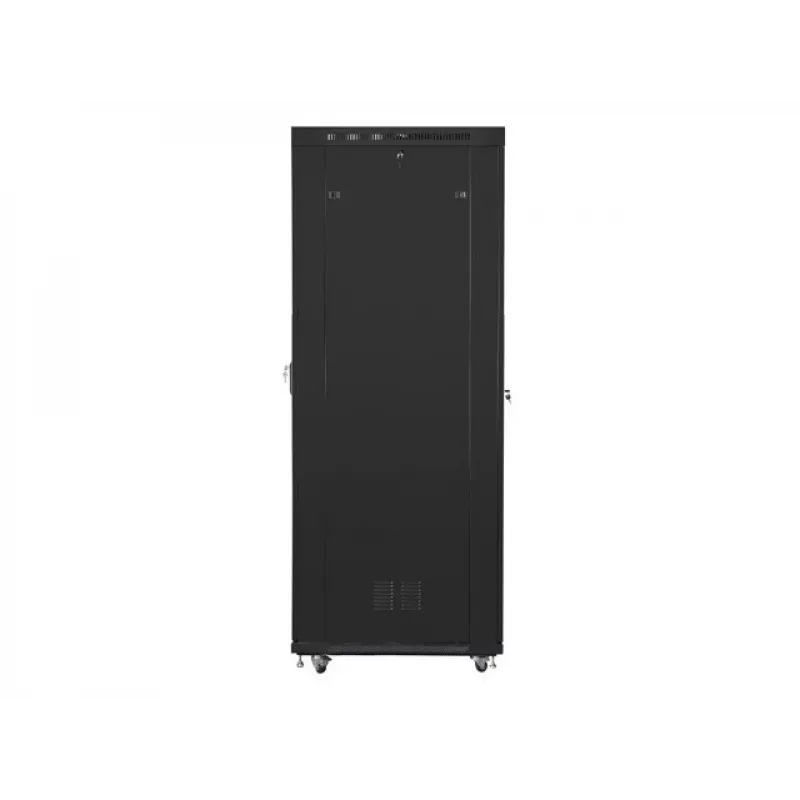 Lanberg FF01-8047-12BL armario rack de suelo de 19 pulgadas 47U, 800x1000 mm, puerta de cristal, LCD, IP20, para montar, negro