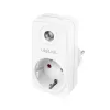 LogiLink PA0263 Adaptador de enchufe con sensor crepuscular, blanco, tipo F
