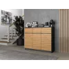 Cómoda 3D3S 120x40x97 cm, antracita/artisan