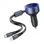 Cargador de coche Vention FFOB0 30W con cable USB-C a Lightning, 30 W de potencia para carga de iPhone