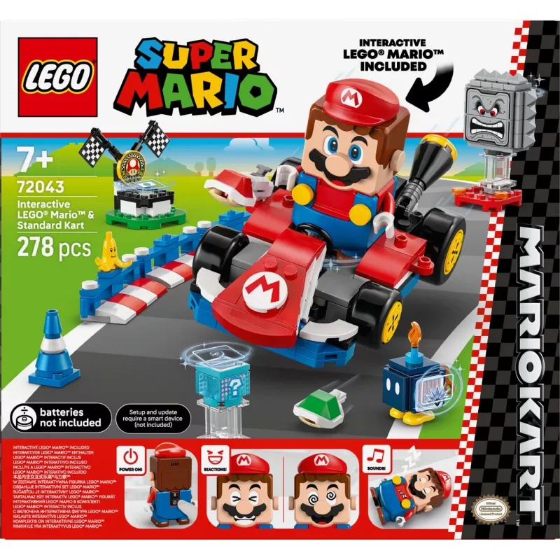 Juguete de construcción LEGO 72043 Super Mario Interactivo Mario Kart con kart estándar