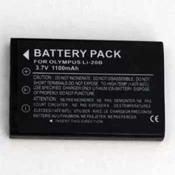 Batería recargable de iones de litio extra digital LI-20B 3,7V 1000mAh para cámaras Olympus