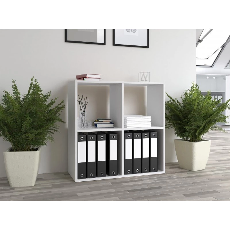 Estantería para salón Topeshop MALAX 2X2 BIEL