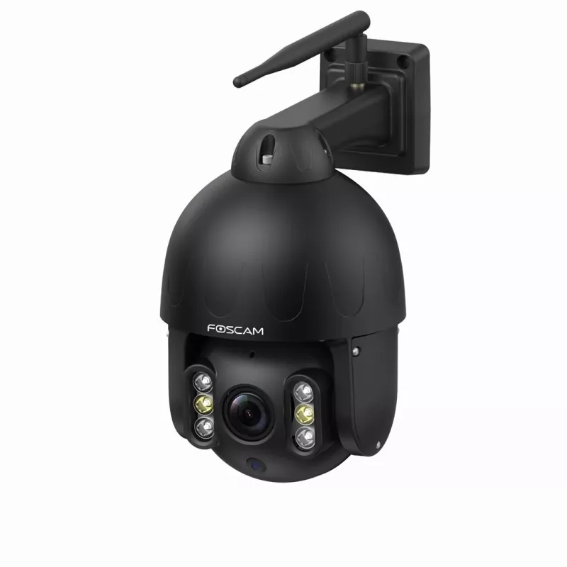 Cámara de vigilancia IP domo Foscam SD8P 8 MP, 4K 3840 x 2160, zoom óptico 4x, PTZ, IR 50 m, Wi-Fi, MicroSD hasta 256 GB