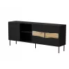 Cómoda Cama INSERTO 3D1W 190x40x80 negra + LED