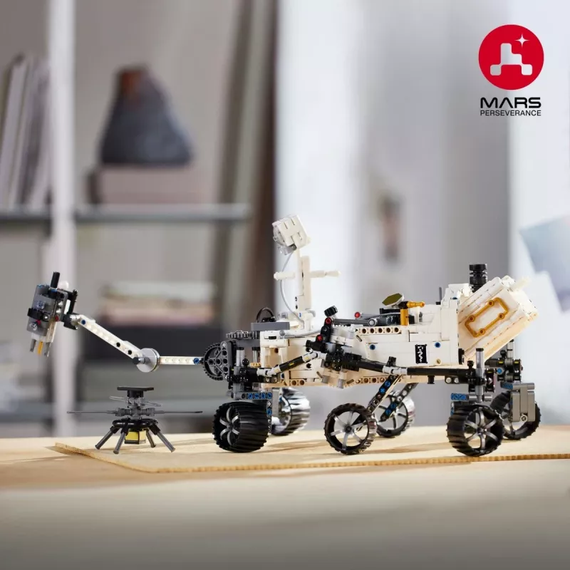 LEGO Technic NASA Mars Rover Perseverance Set espacial con experiencia de app AR Set de descubrimiento científico Aprende sobre ingeniería de vehículos Juguete de construcción