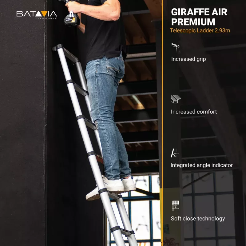 Escalera telescópica Batavia B.V. Giraffe AIR 2,93 m — escalera extensible compacta
