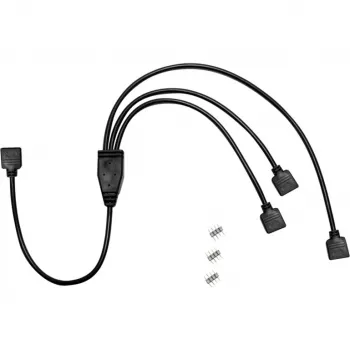 Inter-Tech - Divisor de red - Conector macho de 4 polos a conector macho de 4 polos - 48 cm