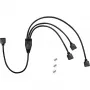 Inter-Tech - Divisor de red - Conector macho de 4 polos a conector macho de 4 polos - 48 cm