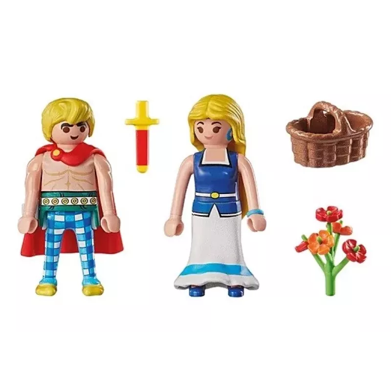 PLAYMOBIL | Asterix | Tragicomix y Falbala | pareja enamorada del universo Asterix | juguete para niños a partir de 5 años | 71544