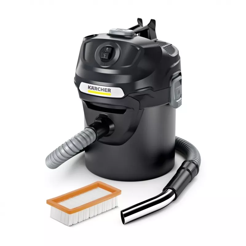 Aspirador Kärcher AD 2 600 AW — aspirador de ceniza seca, 14 l, 600 AW, manguera Ø 3,5 cm, manguera de 1 m, negro