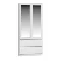 Armario ropero Topeshop SS-90 BIEL LUSTRO 5 baldas 2 puertas blanco