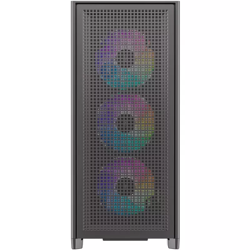 Caja de PC Silentware Air 2000 A-RGB negra — semitorre, ventana lateral de cristal templado