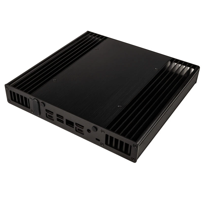 Akasa Plato TN - factor de forma ultracompacto (USFF) - PC - negro - aluminio - oficina en casa - Kensington