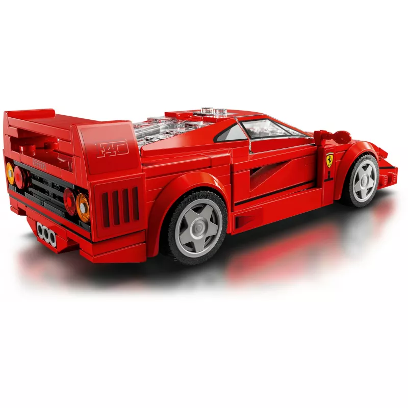 LEGO Speed Champions Ferrari F40 Supercar – coche de juguete construible para niños y niñas a partir de 9 años con minifigura de piloto, decoración de habitación infantil