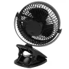 Ventilador de mesa con clip recargable Adler | AD 7342 | Ventilador de mesa | Negro | Diámetro 15,5 cm | Número de velocidades 3 | Oscilación | 5 W