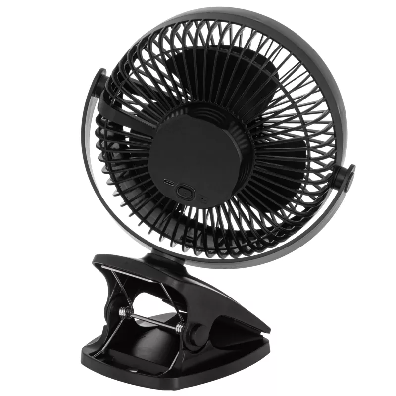 Ventilador de mesa con clip recargable Adler | AD 7342 | Ventilador de mesa | Negro | Diámetro 15,5 cm | Número de velocidades 3 | Oscilación | 5 W