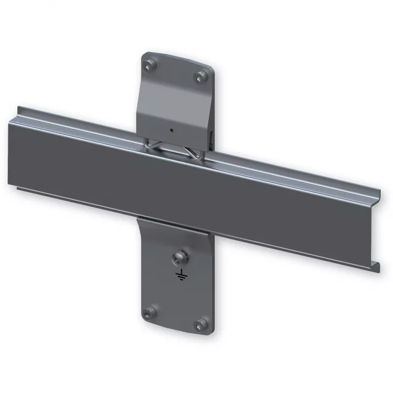Kit de montaje TELTONIKA PR5MEC24 — aluminio y acero inoxidable, acabado plateado