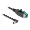 Cable PoweredUSB DeLOCK conector macho 12 V a conector macho DC 5,5 x 2,5 mm acodado 1 m