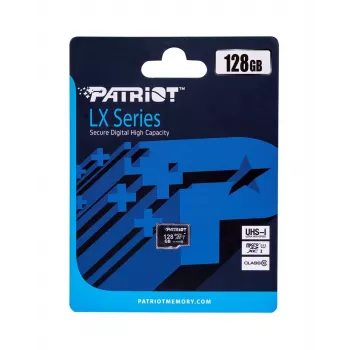 Tarjeta de memoria MicroSDXC PATRIOT PSF128GMDC10 128 GB UHS-I Clase 10 U1 80 MB/s, negra