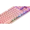 Deltaco GAM-021-RGB-P-DE - tamaño completo (100%) - USB - interruptores de membrana - QWERTZ - rosa