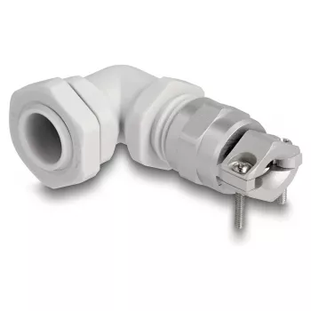 Prensaestopas DeLOCK PG9 90° acodado gris alivio de tracción