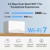 Sistema Wi-Fi Mesh TP-LINK Mercusys Halo H25BE (Wi-Fi 7, doble banda 2,4/5 GHz, 2880 Mbps) pack de 2, 3 antenas internas, blanco