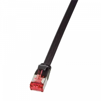 LogiLink - cable de parcheo - RJ-45 (M) a RJ-45 (M) - 15,0 m - U/FTP, PiMF - CAT 6 - moldeado, protección de lengüeta, plano - negro (CF2103S)