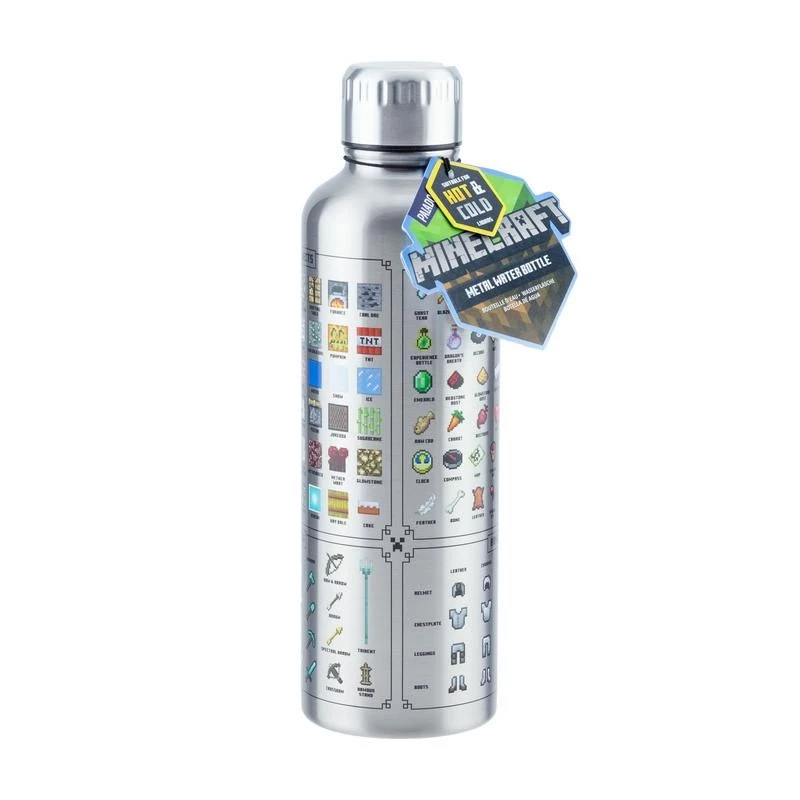 Botella de agua metálica Paladone Minecraft