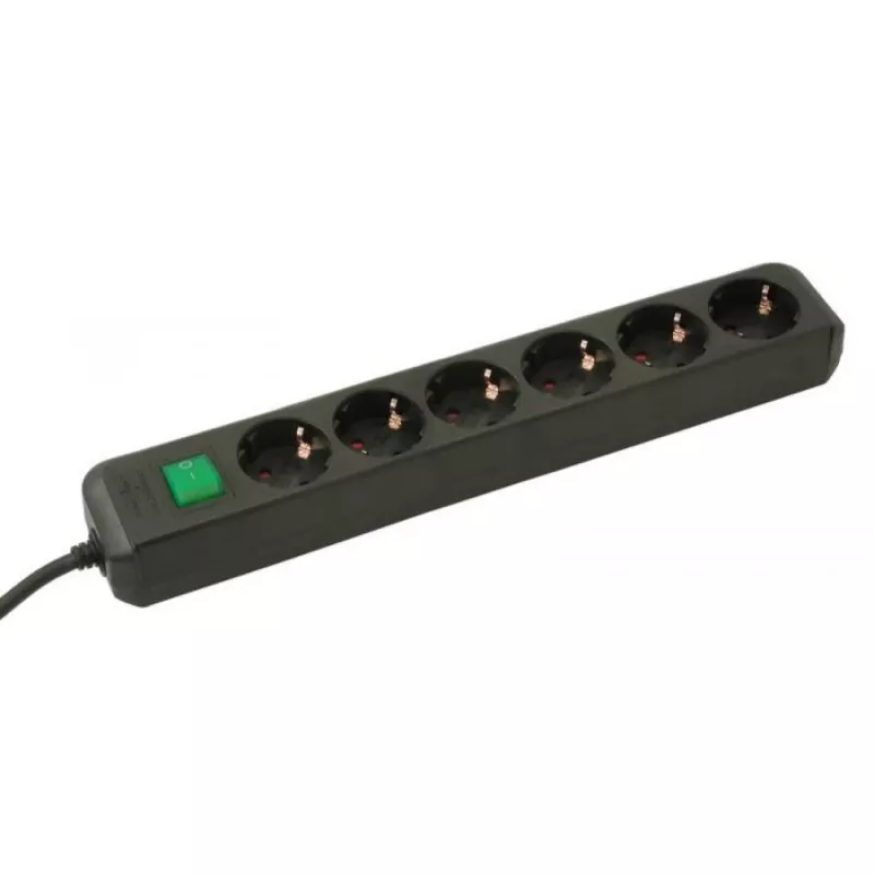 brennenstuhl Eco-Line - Alargador - Tomas de salida: 6 - 1.5 m - Negro