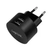 Adaptador de enchufe USB LogiLink PA0218 2 puertos USB para carga rápida 10,5 W