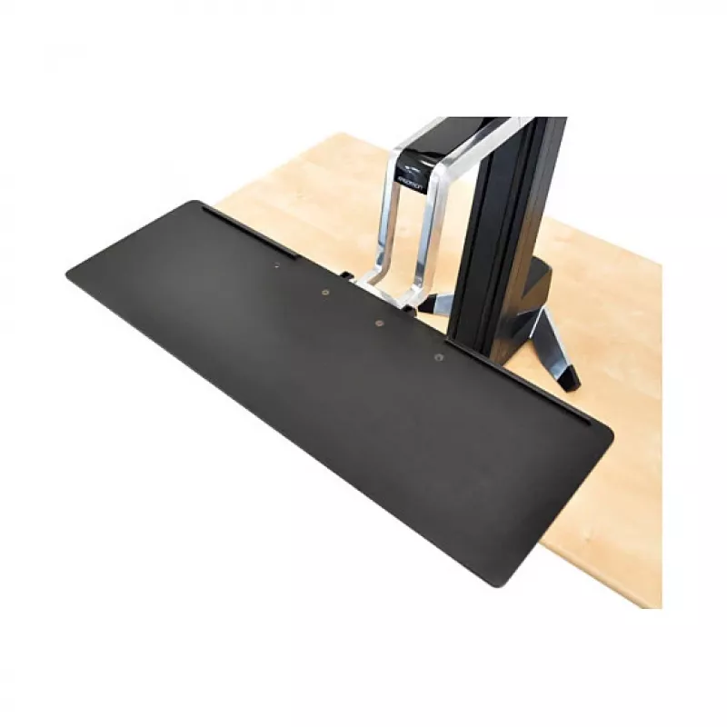 Soporte multimedia ERGOTRON WorkFit-S Single HD con superficie de trabajo+ — negro, regulación de altura 58 cm, carga máxima 13,2 kg, para pantallas de hasta 30