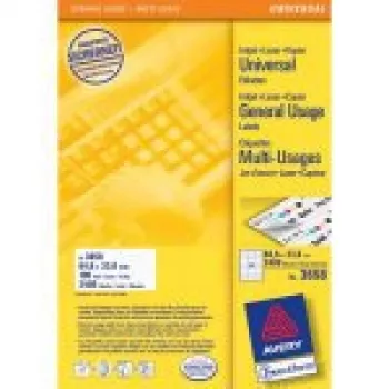 Avery - Etiquetas - Blanco - A4 (210 X 297 Mm) - 100 uds. 24) (3658)