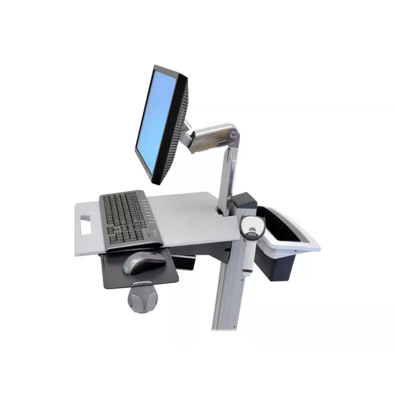 Ergotron Neo-Flex Basket and Handle Kit - Kit de montaje (asa, cesta) - dos niveles, gris - para montaje en carro - para P/N: 24-205-214, 24-206-214 (97-545)