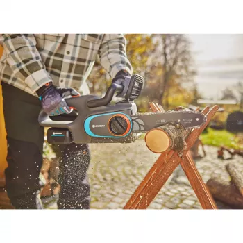 Motosierra de batería PowerSaw 250/18V P4A set listo para usar (gris/turquesa, batería de Li-Ion 2,5 Ah P4A, POWER FOR ALL ALLIANCE)