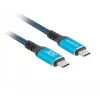 Cable USB-C M/M USB4 1,5M 240W 60Hz Negro-Azul