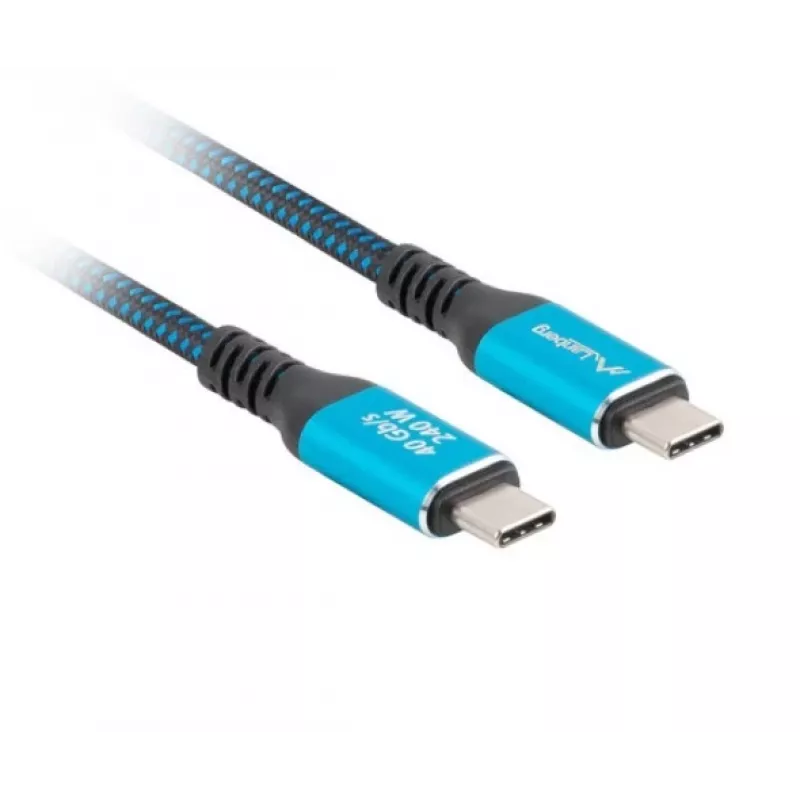 Cable USB-C M/M USB4 1,5M 240W 60Hz Negro-Azul