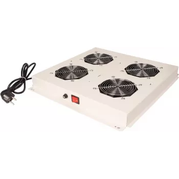 ROLINE 26.21.0301 unidad de ventiladores de techo de 19", 4 ventiladores, ON/OFF, gris