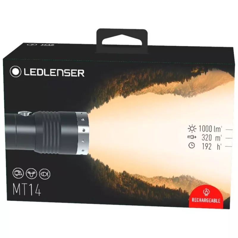 Linterna de mano Led Lenser MT14 Negra,Plateada