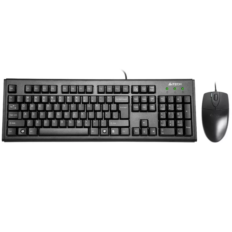 A4Tech KM-72620D - Conjunto de teclado y ratón - USB - US - negro