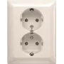 BUSCH JAEGER BJ 202 EUJ-914 Toma de corriente doble SCHUKO®. Placa de cobertura completa
