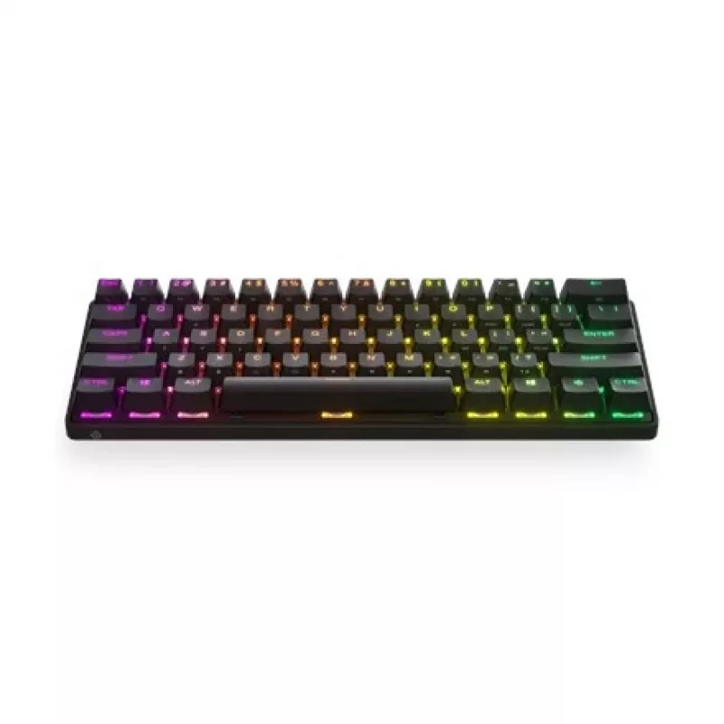 Teclado gaming mecánico STEELSERIES Apex Pro Mini Wireless — factor de forma 60%, USB + RF Wireless + Bluetooth, QWERTY US, negro