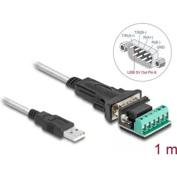 Cable adaptador DeLOCK USB 2.0 Type-A a serie RS-422/485 1 m