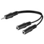 Microconnect AUDLR02 Cable de audio 0,2 m 3,5 mm 2 x 3,5 mm Negro