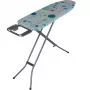 Tabla de planchar de tamaño completo Vileda — patas de acero inoxidable 1200×380 mm superficie de planchado altura 75–96 cm plegable soporte para plancha